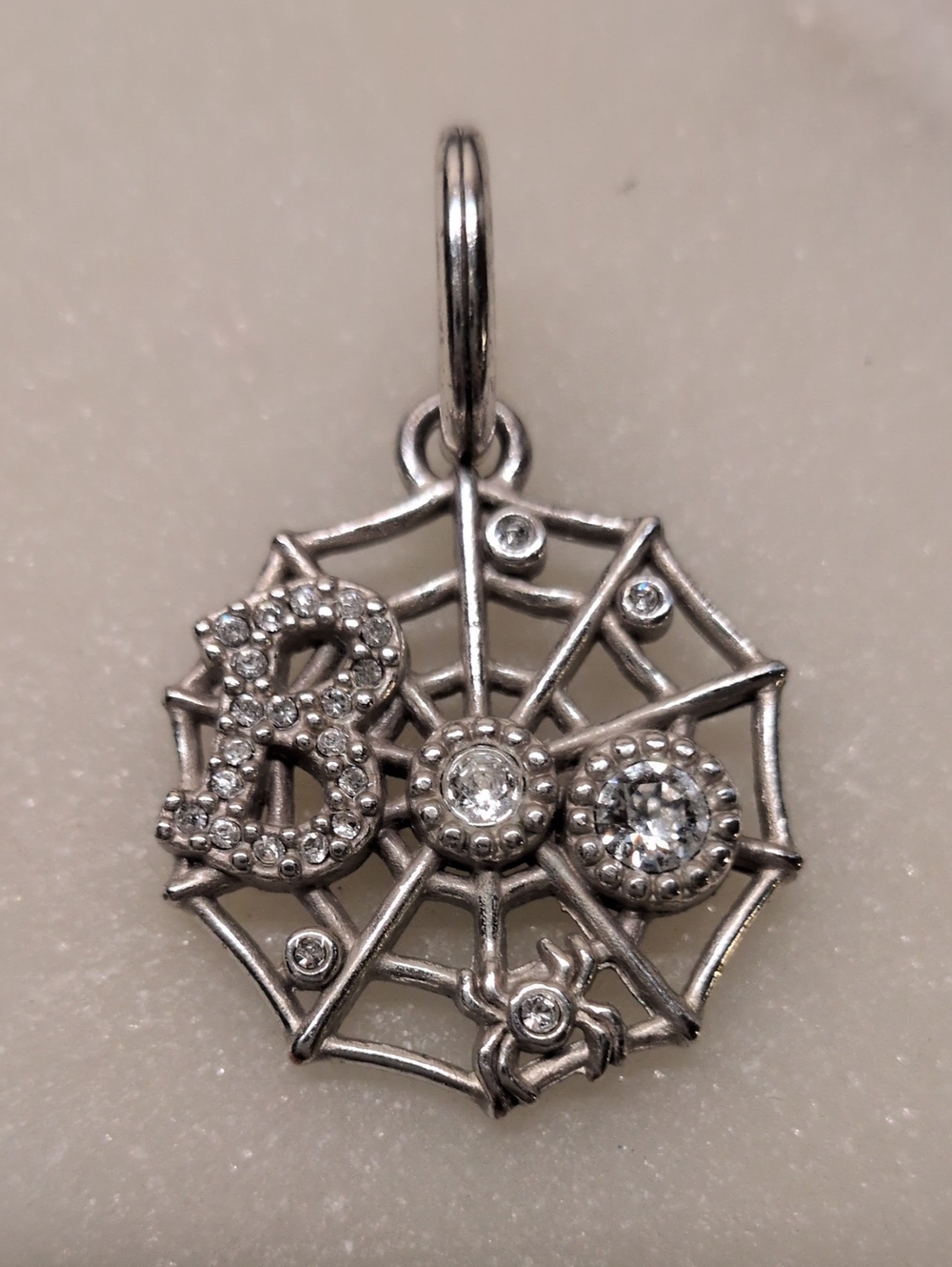 Brighton Boo Spiderweb Halloween Charm EUC!